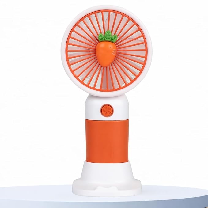 Pachet x3 Mini Ventilator Portabil cu Suport, Reîncărcabil USB – Silențios, Design Compact