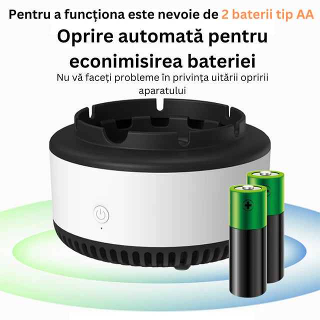 1+1 CADOU Scrumiera electrica inteligenta, cu aspiratie
