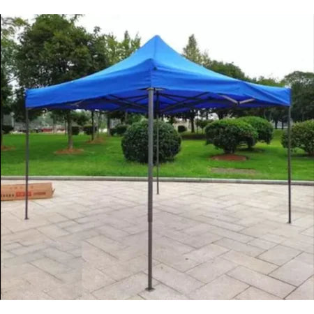 Cort Pavilion 3x3m Albastru Pliabil Cadru Metal pentru Curte, Gradina, Evenimente